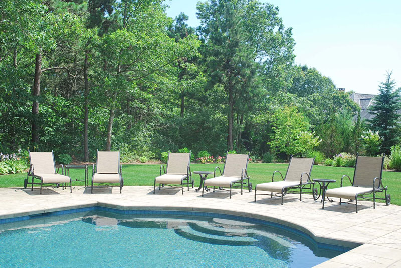 pool chairs around pool